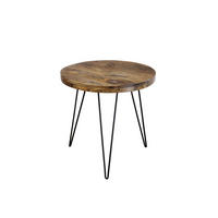 COUCHTISCH Mango 60x60x60 lackiert RAILWAY #109 used look - Braun, Holzwerkstoff (60/60/60cm) - Massivmoebel24