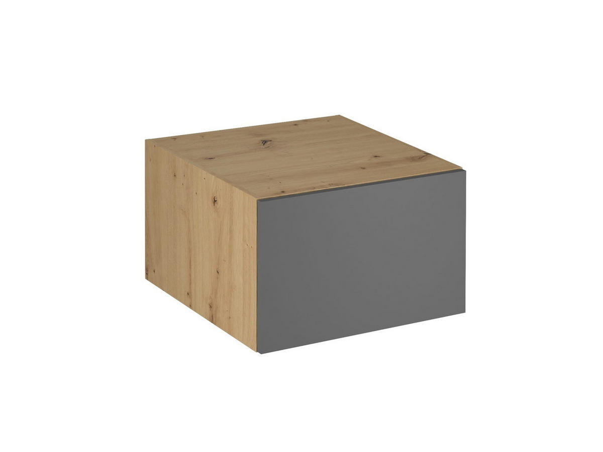 KÜCHENZEILE 240 - Langen KL2-M240 in Grau/Matt - Schwarz/Grau, Holz/Metall (240/212/58cm)