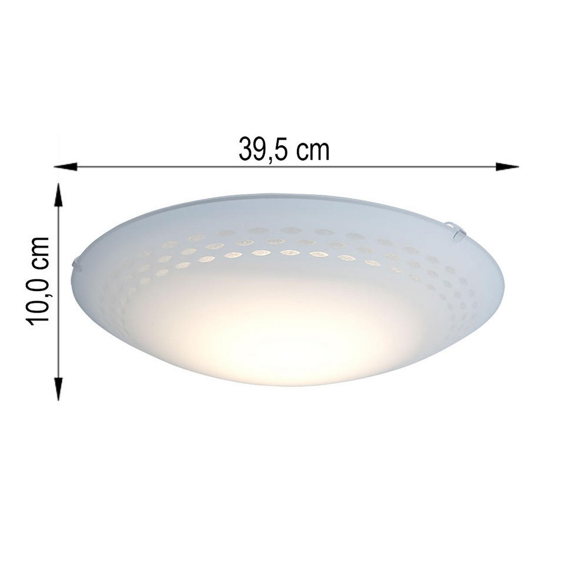 LED DECKENLEUCHTE TWISTER Weiß Glas satiniert - Weiß, Glas (39.5/39.5/10cm)