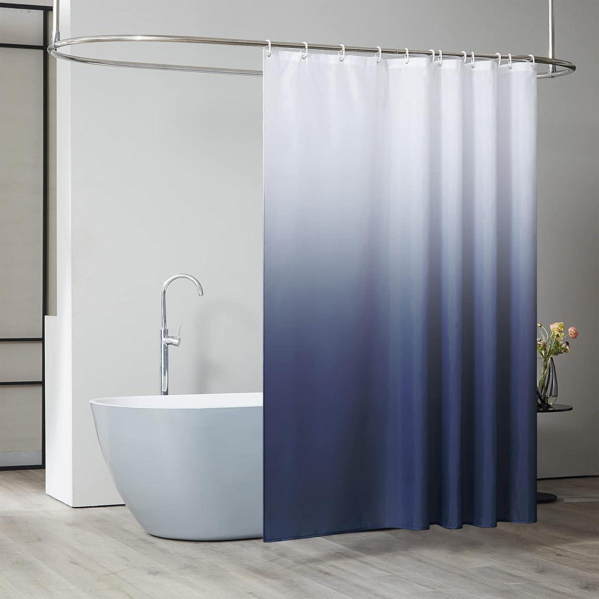 DUSCHVORHANG 180 x 180 cm Dunkelblau - Dunkelblau, Textil (180/180cm)