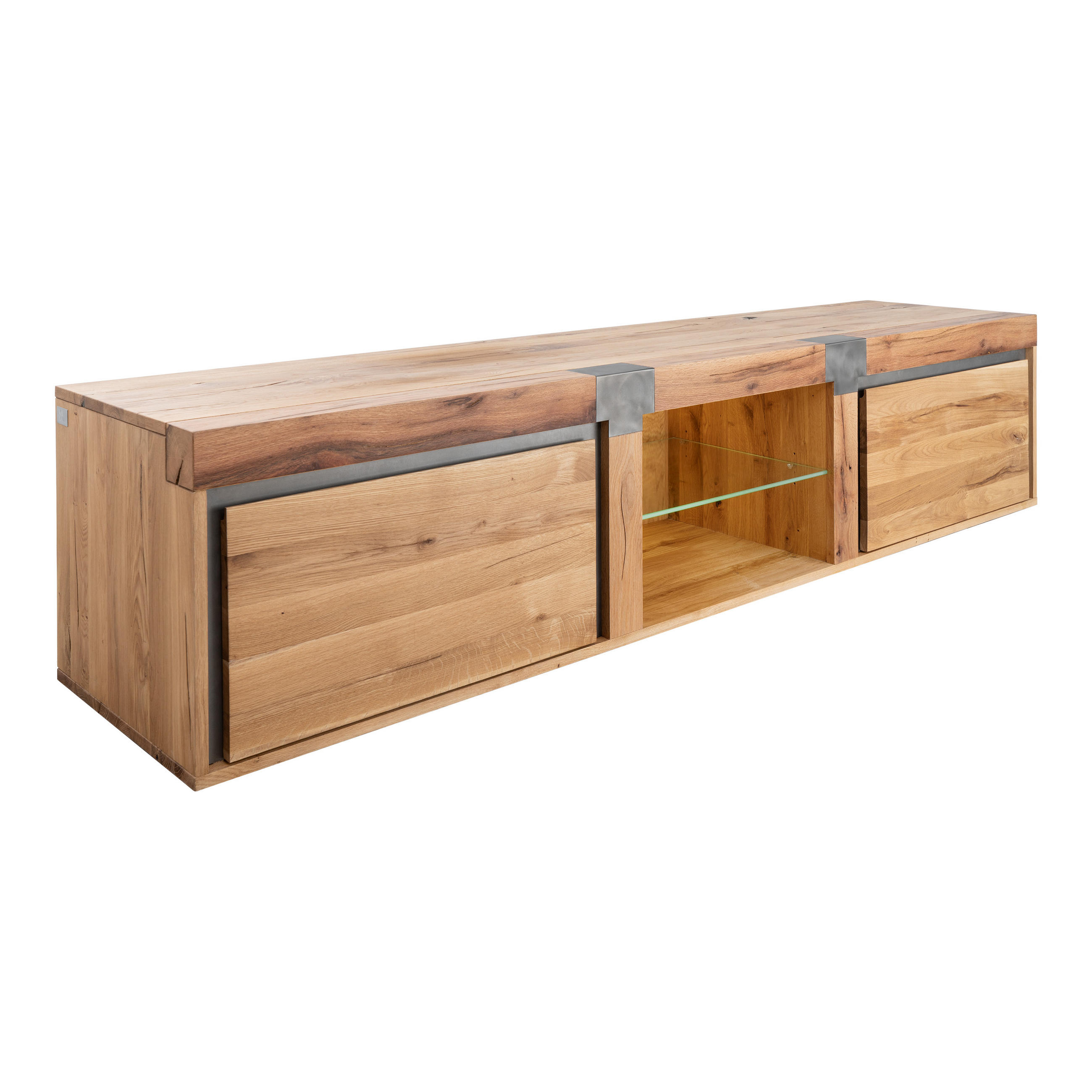 Massivmoebel24 Tv-Board Natur 220x50x48 cm