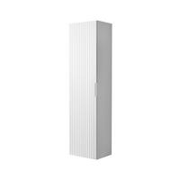 BADEZIMMERSCHRANK, Weiß, 35 x 136 x 27 cm, silberner Griff - Silberfarben/Weiß, Holzwerkstoff (35/136/27cm) - 3XE LIVING