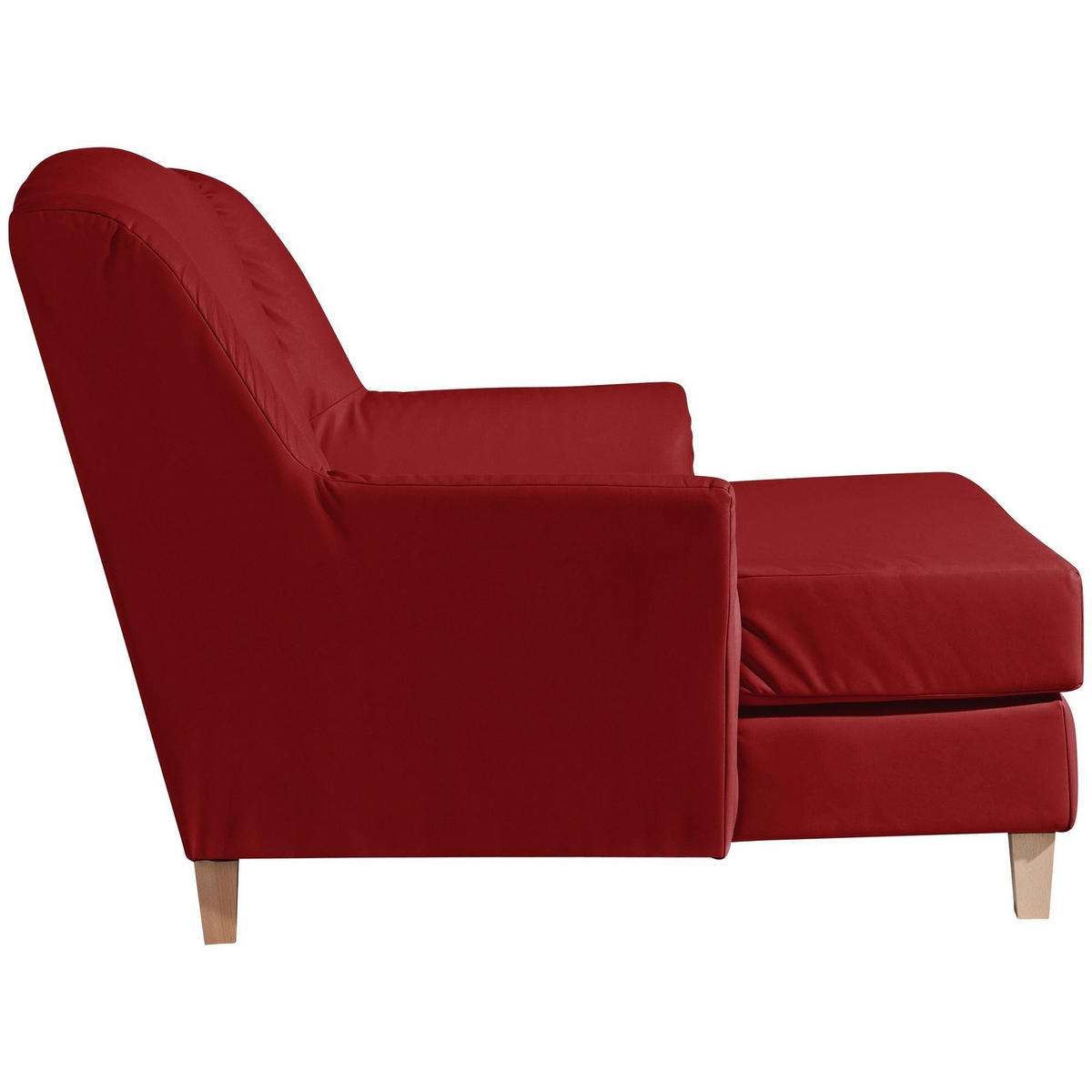 SESSEL XXL Karil Bezug Kunstleder Buche natur / chilli - Rot, Kunststoff (136/107/142cm) - 58aufmkessel