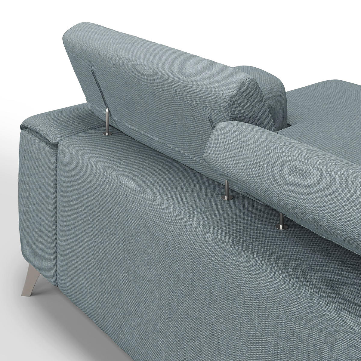 ECKSOFA LINKS Fusion - Hellblau, Textil (260/102cm) - Divani.store