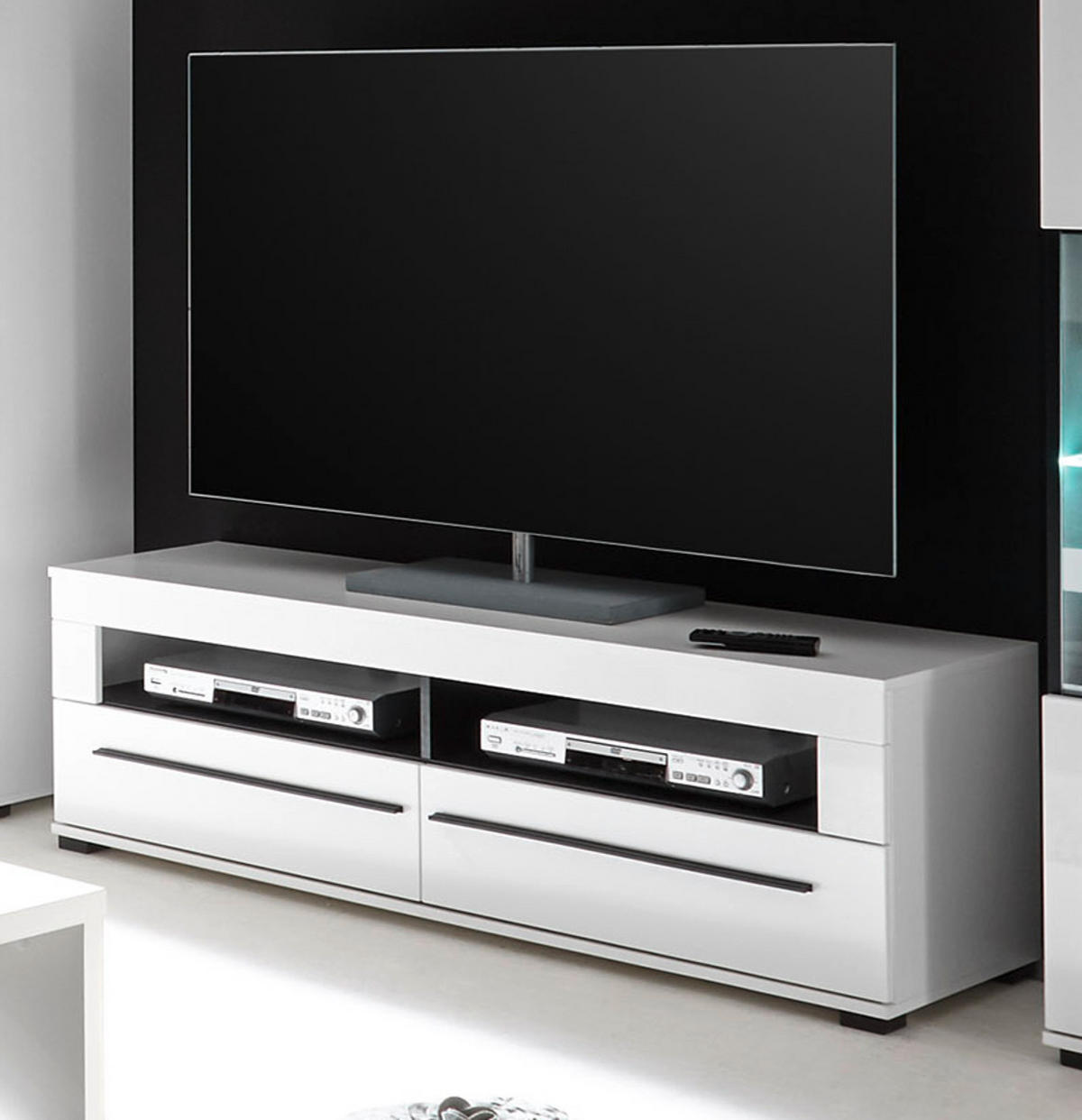 TV-LOWBOARD weiß Hochglanz, TV-Unterteil 140 x 47 cm - Weiß Hochglanz, Holzwerkstoff (140/47/42cm) - Furn.Design
