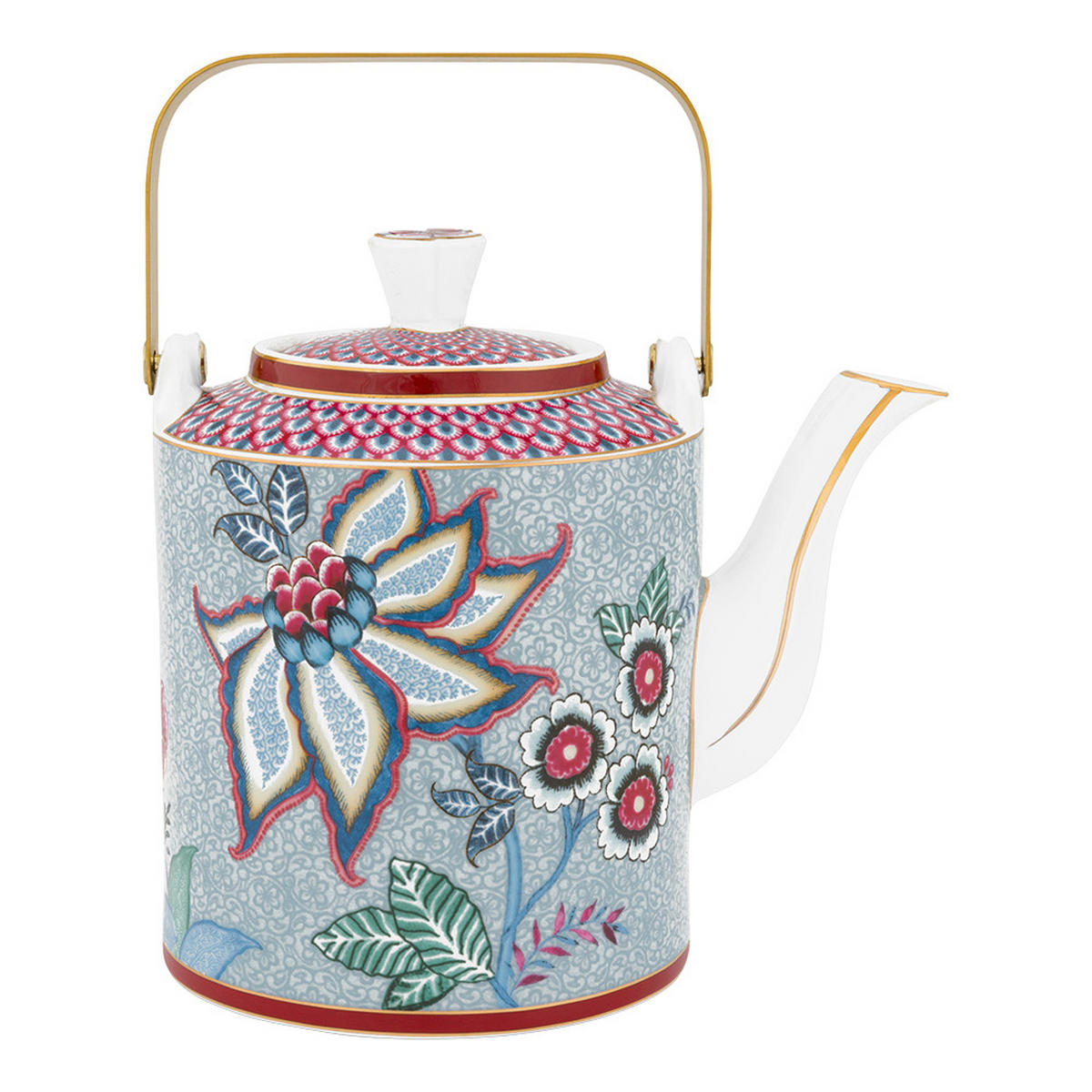 TEEKANNE Geschenkset oriental blumenfestival blau 1 L - Blau, Keramik (12/20/17.5cm) - Pip Studio