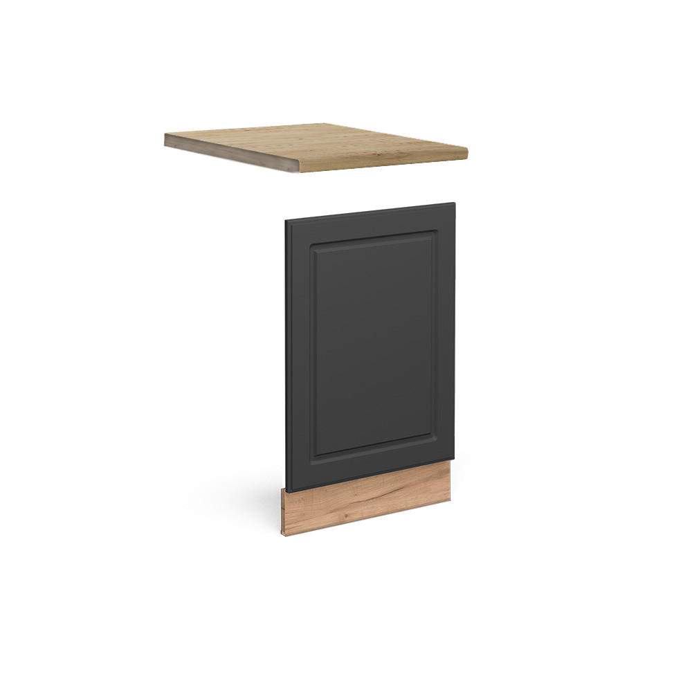 FRONTBLENDE Fame-Line Anthrazit-Gold 45 cm, AP Eiche - Anthrazit/Eiche Wotan, Holzwerkstoff (45/67.4/1.6cm) - Vicco