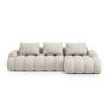 AUSKLAPPBARES-ECKSOFA rechts mit Container Linz aus strukturiertem Stoff beige 3 Sitzplätze - Beige, Textil (142/275cm) - Cosmopolitan Design