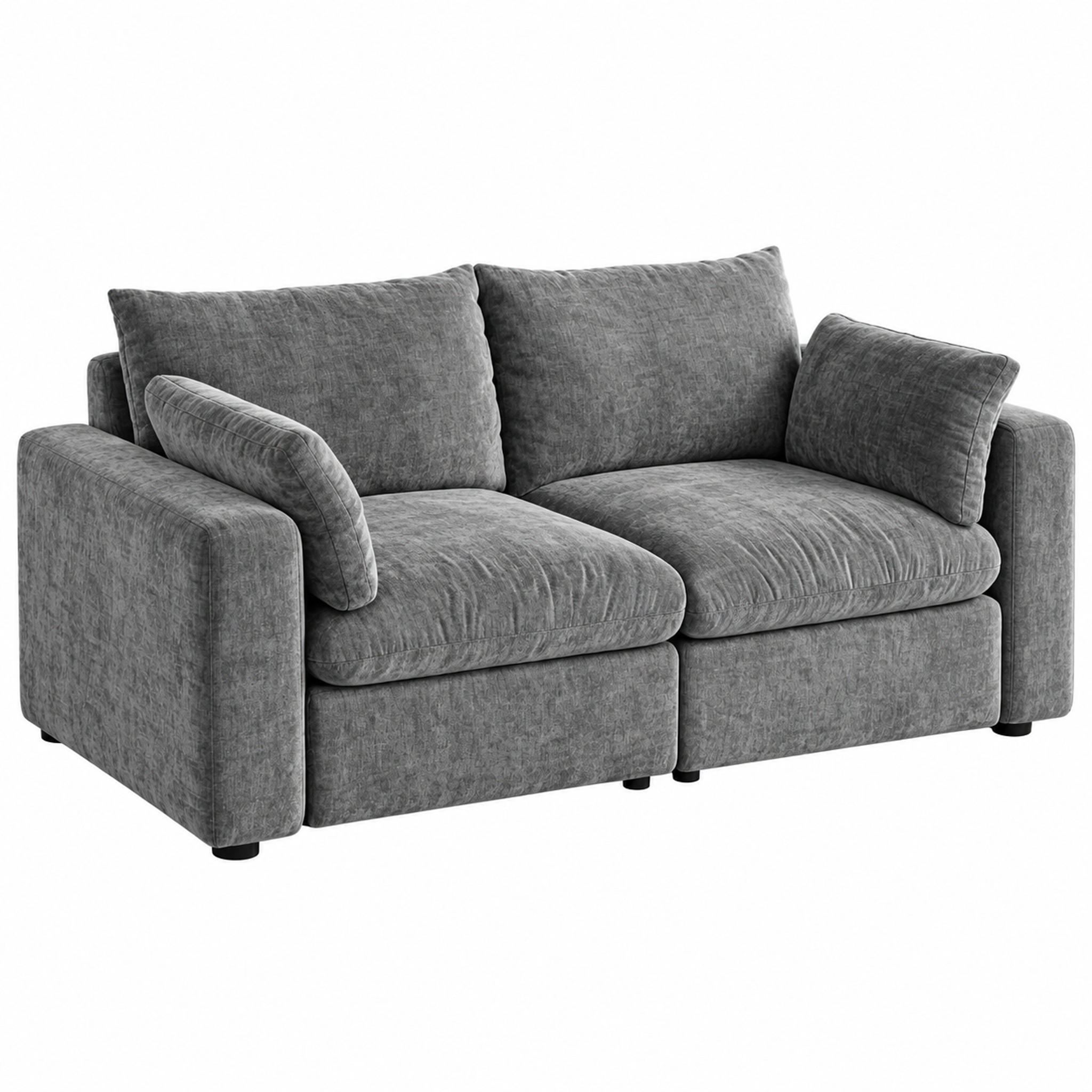 SOFA Modulares Design 180 x 91 x 83 cm Grey - Grau, Holzwerkstoff (180/83/91cm) - Meubliv