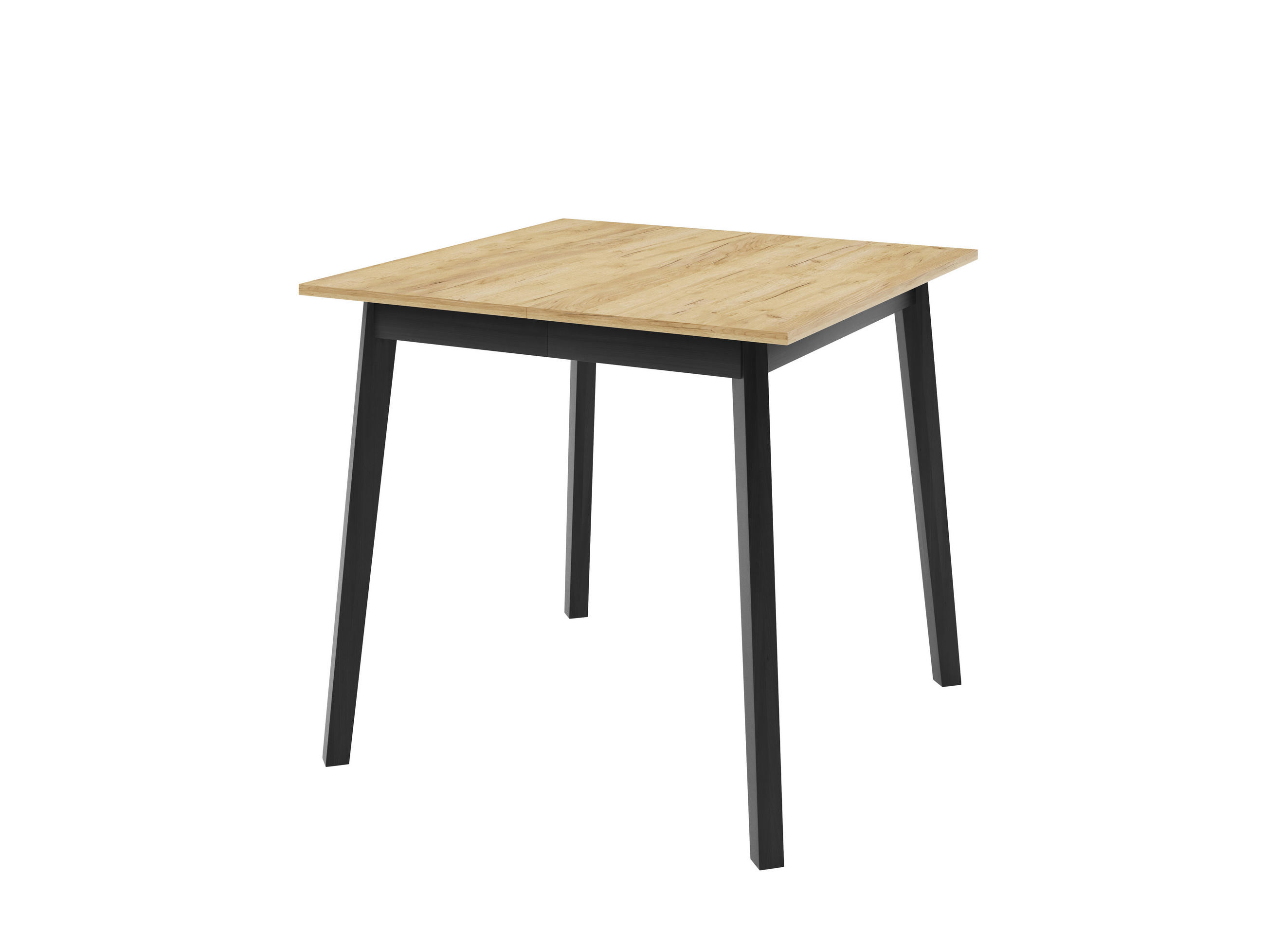 ESSTISCH MARCO S Ausziehbar 85 - 125 / 85 x 77 cm - Goldfarben/Schwarz, Holz (85/85/77cm) - MASSENO