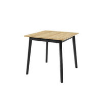 ESSTISCH MARCO S Ausziehbar 85 - 125 / 85 x 77 cm - Goldfarben/Schwarz, Holz (85/85/77cm) - MASSENO