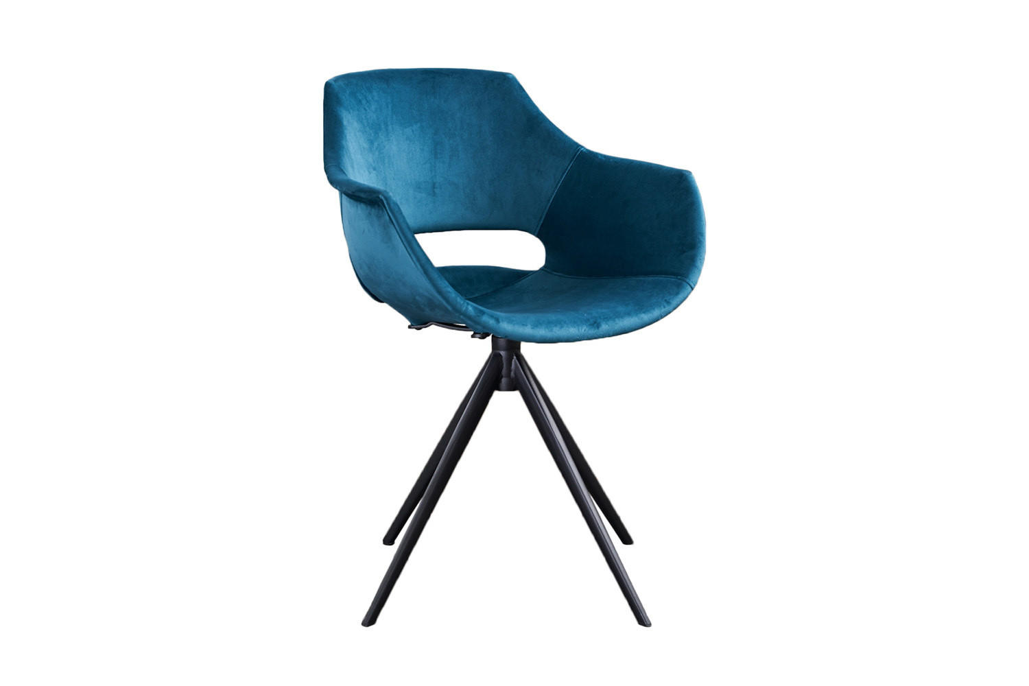 DREHSTUHL ZAJA Petrol Velvet - Petrol, Textil (57/85/59cm) - KAWOLA