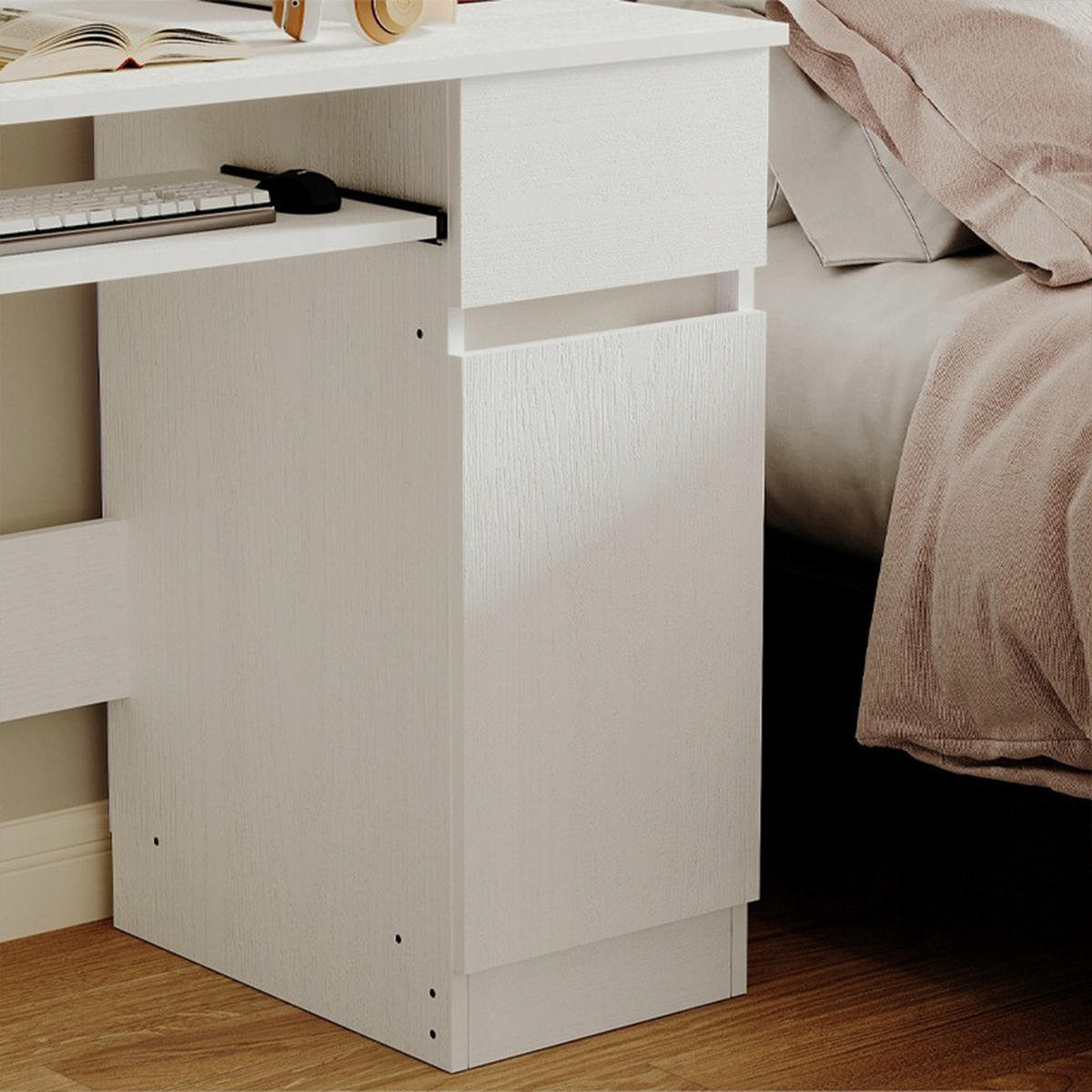 SCHREIBTISCH, weiß 90/50/75cm - Weiß, Holzwerkstoff (50/90/75cm)