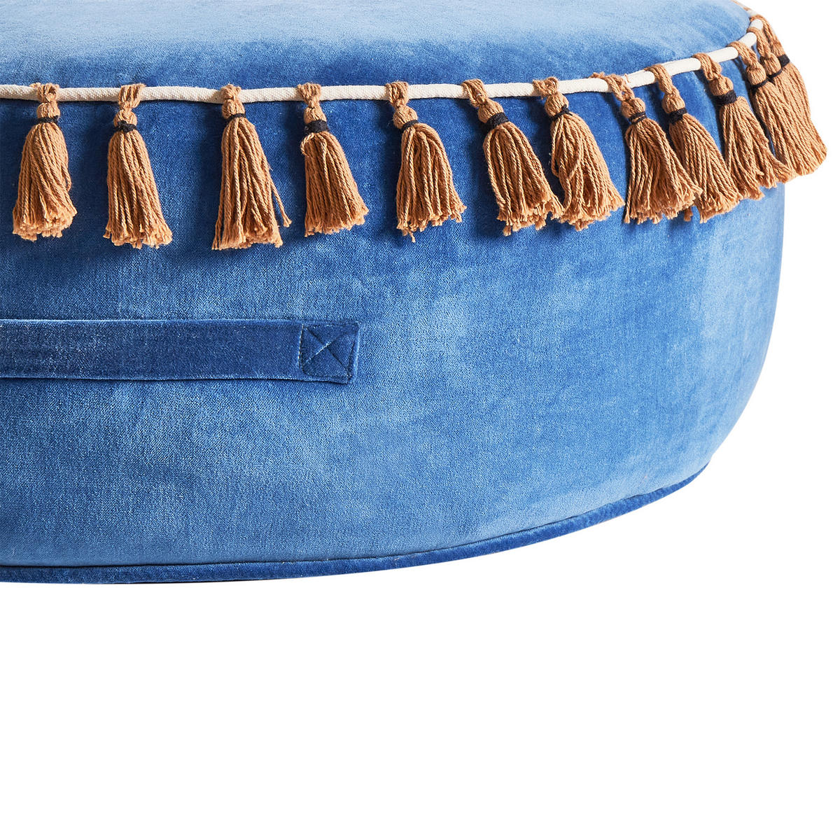 POUF Marineblau Gotha - Blau/Braun, Textil (60/25/60cm) - Beliani