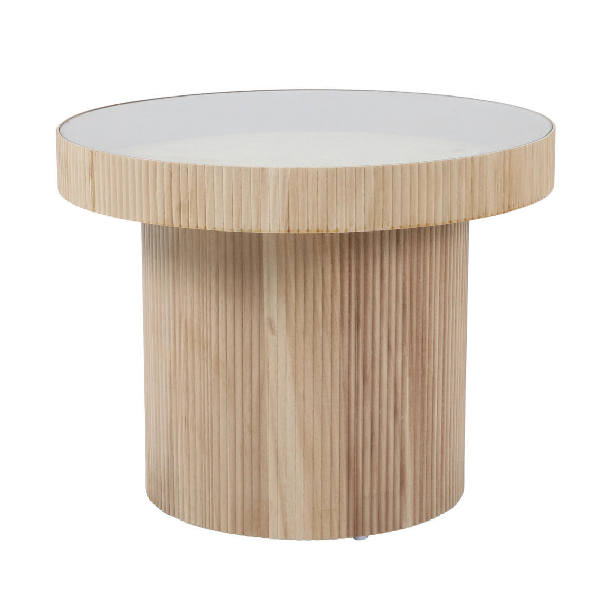 BEISTELLTISCH Miguel mit Glas - Braun, Holz (59/59/45cm) - SVITA