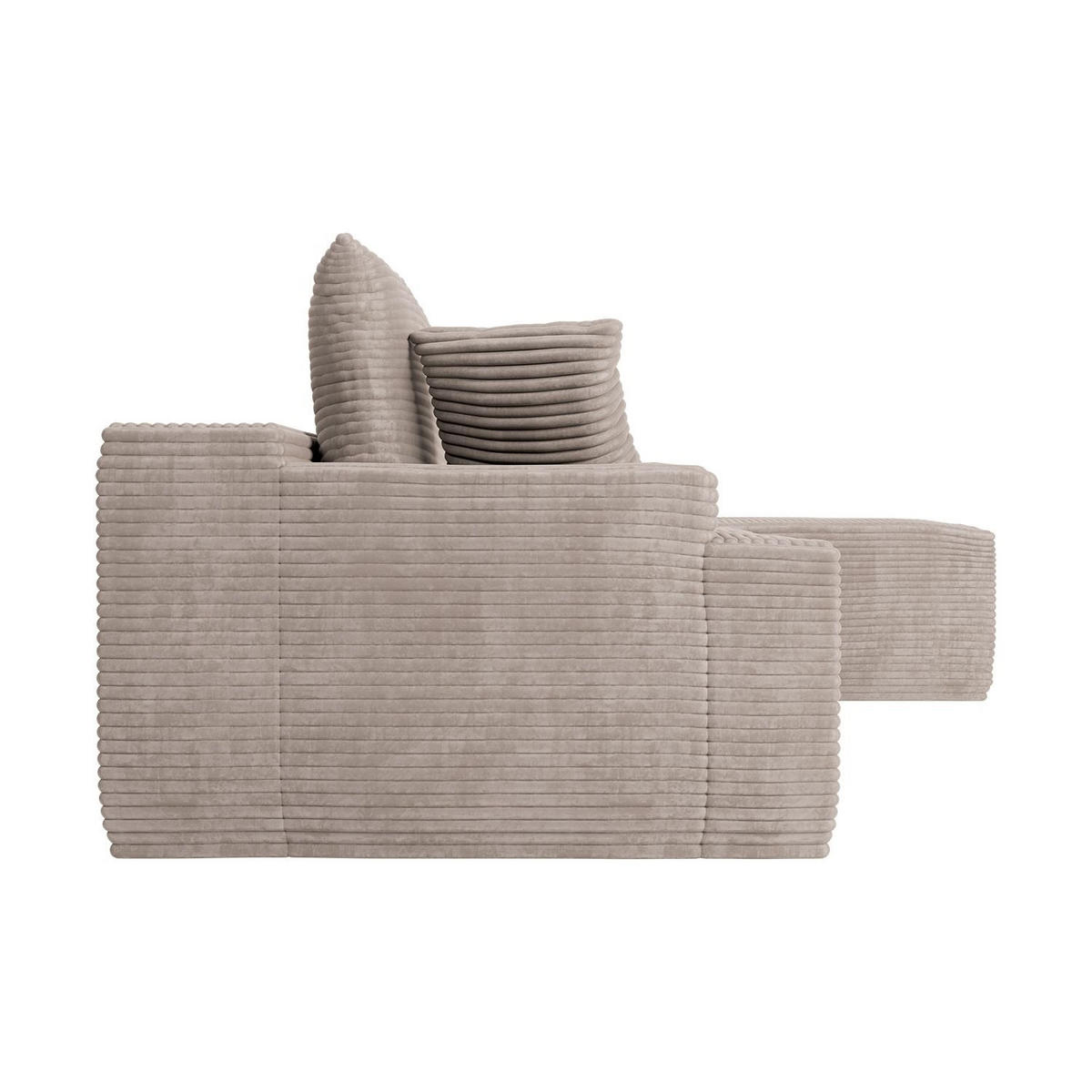 SOFA Coredo taupe Cord - Taupe, Textil (250/155cm) - Juskys