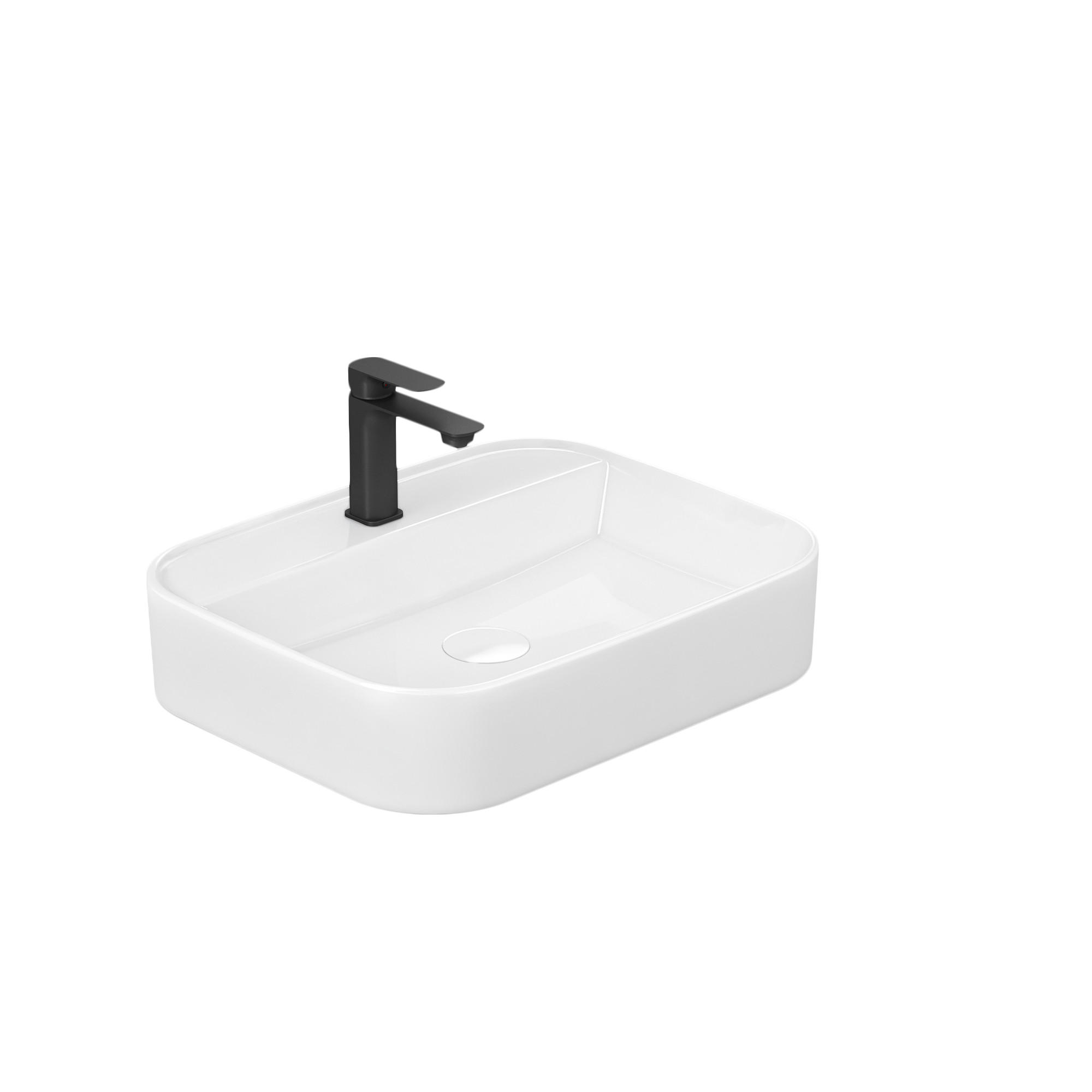 UMYVADLO na desku, lesklá bílá, 50,2/40,1/11 cm - bílá, keramika (50.2/11/40.1cm) - EMKE
