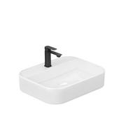 WASCHBECKEN Keramik mit abgerundeten Ecken, Weiß 50,2/40,1 cm - Weiß, Keramik (50.2/11/40.1cm) - EMKE
