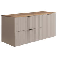 WASCHBECKUNTERSCHRANK FLOW + Platte Eiche Craft 120/57/46 cm - Eichefarben, Holzwerkstoff (120/57/46cm) - Rodan