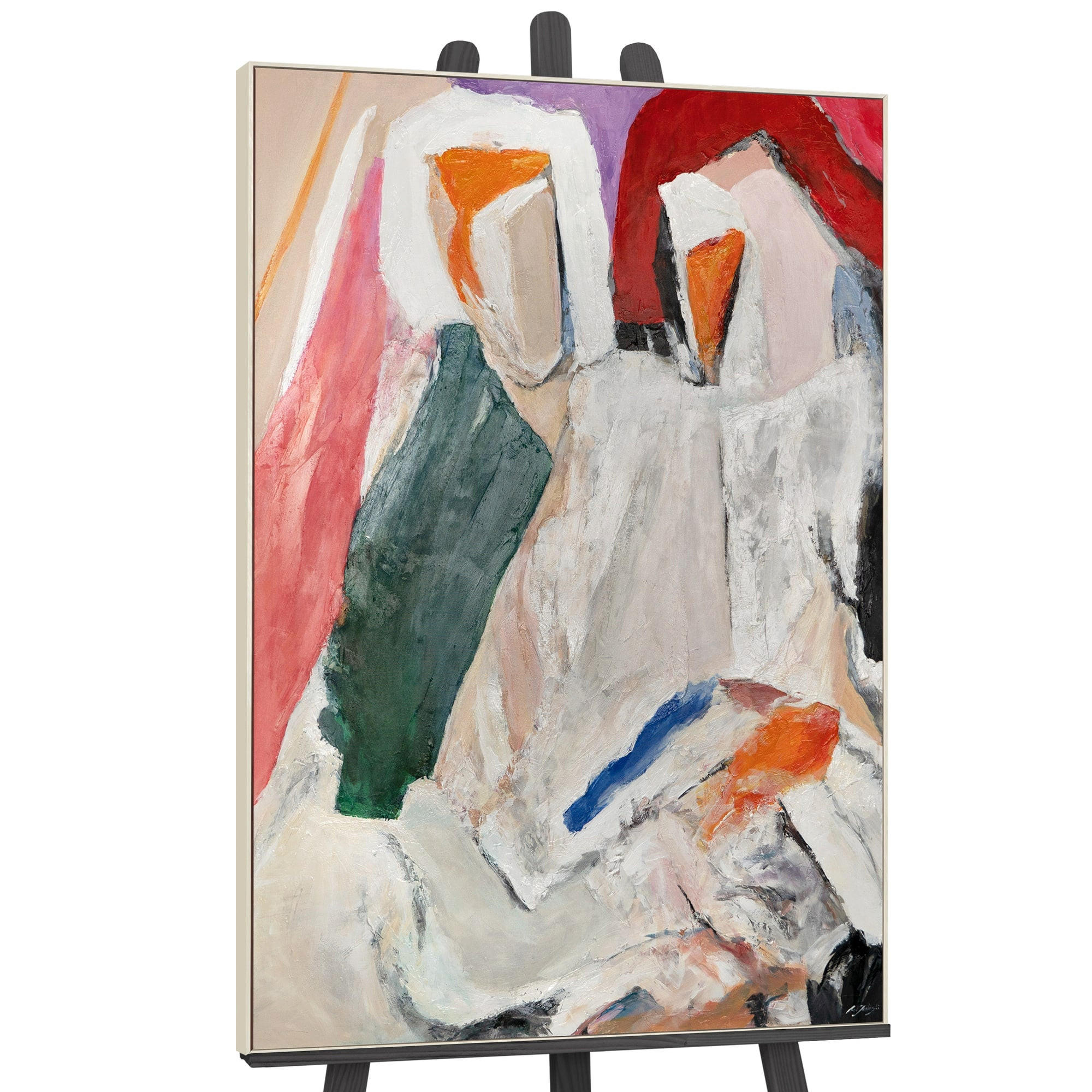 GEMÄLDE Schaffung Schattenfugenrahmen Beige 140x100 cm - Beige, Holz (140/100cm) - YS-art gallery