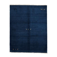 TEPPICH Gabbeh Blau 201/158 cm Schurwolle - Blau, Textil (158/201cm) - Looma