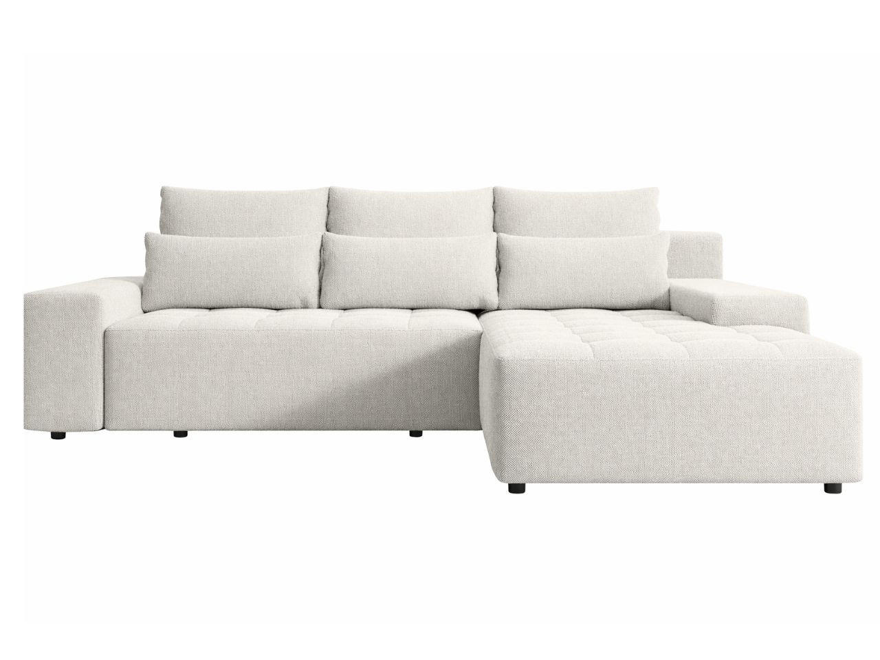 ECKSOFA Vento Weiß - Schwarz/Weiß, Holz/Kunststoff (280/184cm) - Graingold