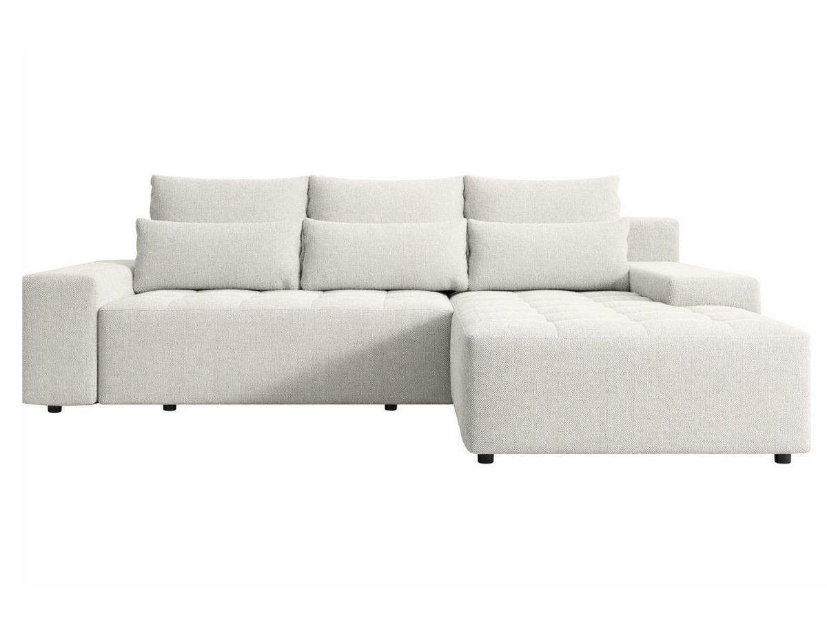 ECKSOFA Vento Weiß - Schwarz/Weiß, Holz/Kunststoff (280/184cm) - Graingold