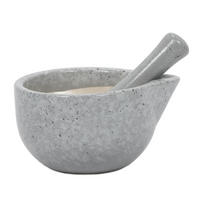 KÜCHENMÖRSER mit Stößel 11,4/11,4/10 cm - Grau, Keramik (11.4/10/11.4cm) - Excellent Houseware