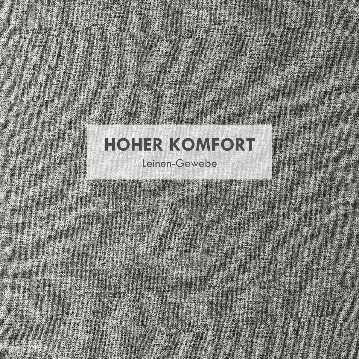 OTTOMANE Runder Sitzhocker Polsterhocker mit Stauraum, Klappdeckel, Grau - Grau, Textil (56/42/56cm) - HOMCOM