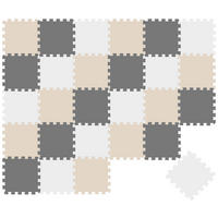 SPIELMATTE ab Null - 270/90 cm Puzzlematte Grau - Multicolor, Kunststoff (30/30cm) - Littletom