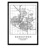 POSTER Saskatoon Nordischen Stil A3 Rahmenlos - Klar, Papier (29.7/5/42cm) - Nacnic