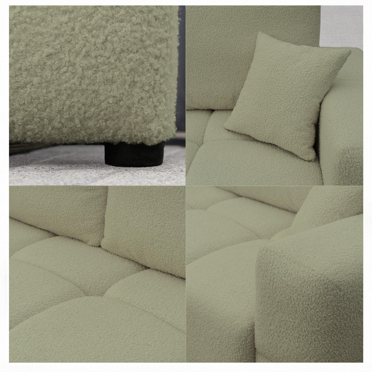 SCHLAFSOFA BUENO mit Bettkasten Grün - Grün, Holzwerkstoff/Kunststoff (245/85/93cm) - Idohome
