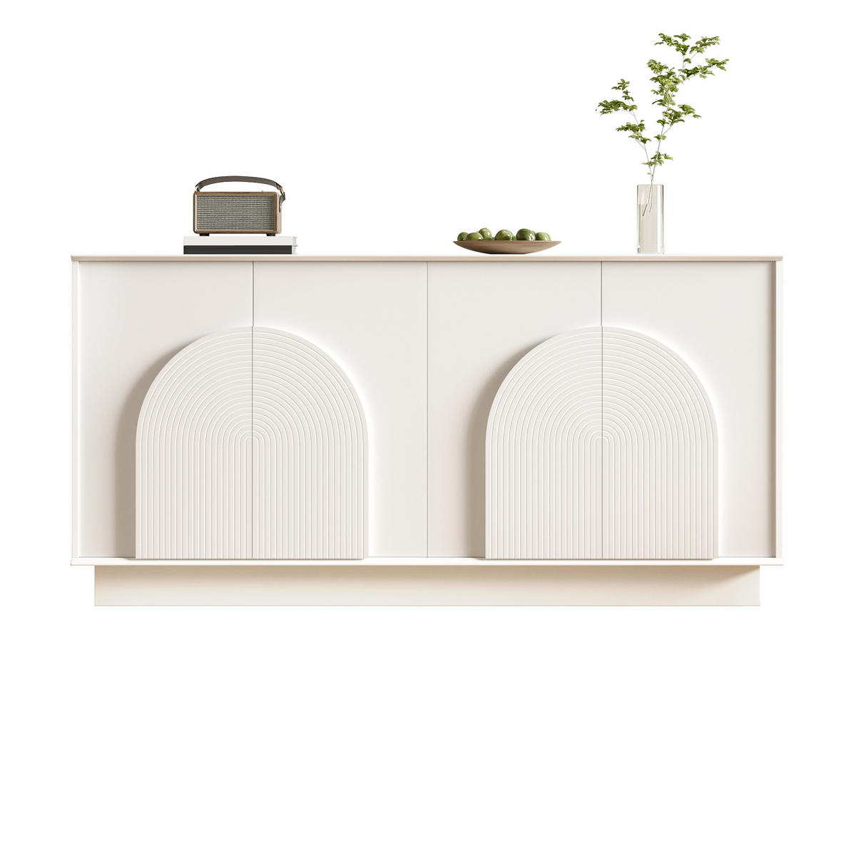 SIDEBOARD 160 cm 4 Türen weiß - Weiß, Holzwerkstoff (160/80/38cm)