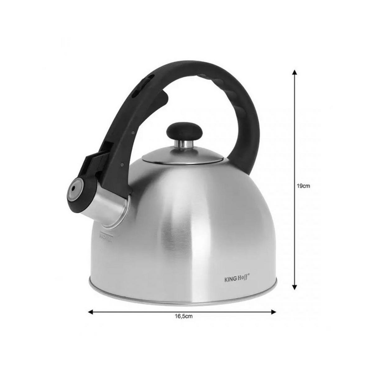 WASSERKESSEL Silber 20/20/25 cm KH3324 - Silberfarben, Metall (20cm) - Kinghoff 
