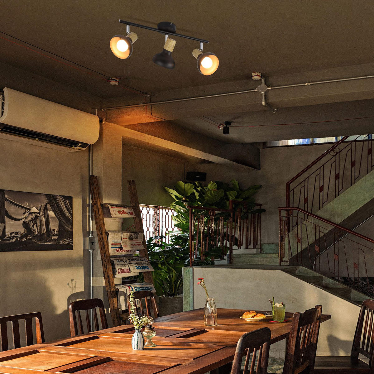 DECKENLEUCHTE Leyva 41.2/11/15.5cm - Schwarz, Metall (41.2/11/15.5cm) - Nettlife