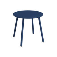 GARTEN-BEISTELLTISCH - Metall - Dunkelblau - MIRMANDE von MYLIA - Dunkelblau, Metall (50/50/44.5cm) - Vente-Unique