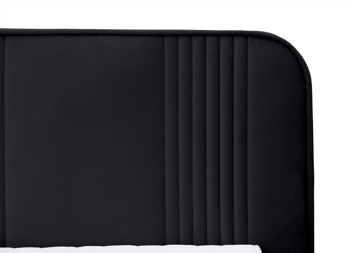 BOXBETT Alize - Schwarz, Holzwerkstoff/Textil (160/200cm) - Fun Möbel