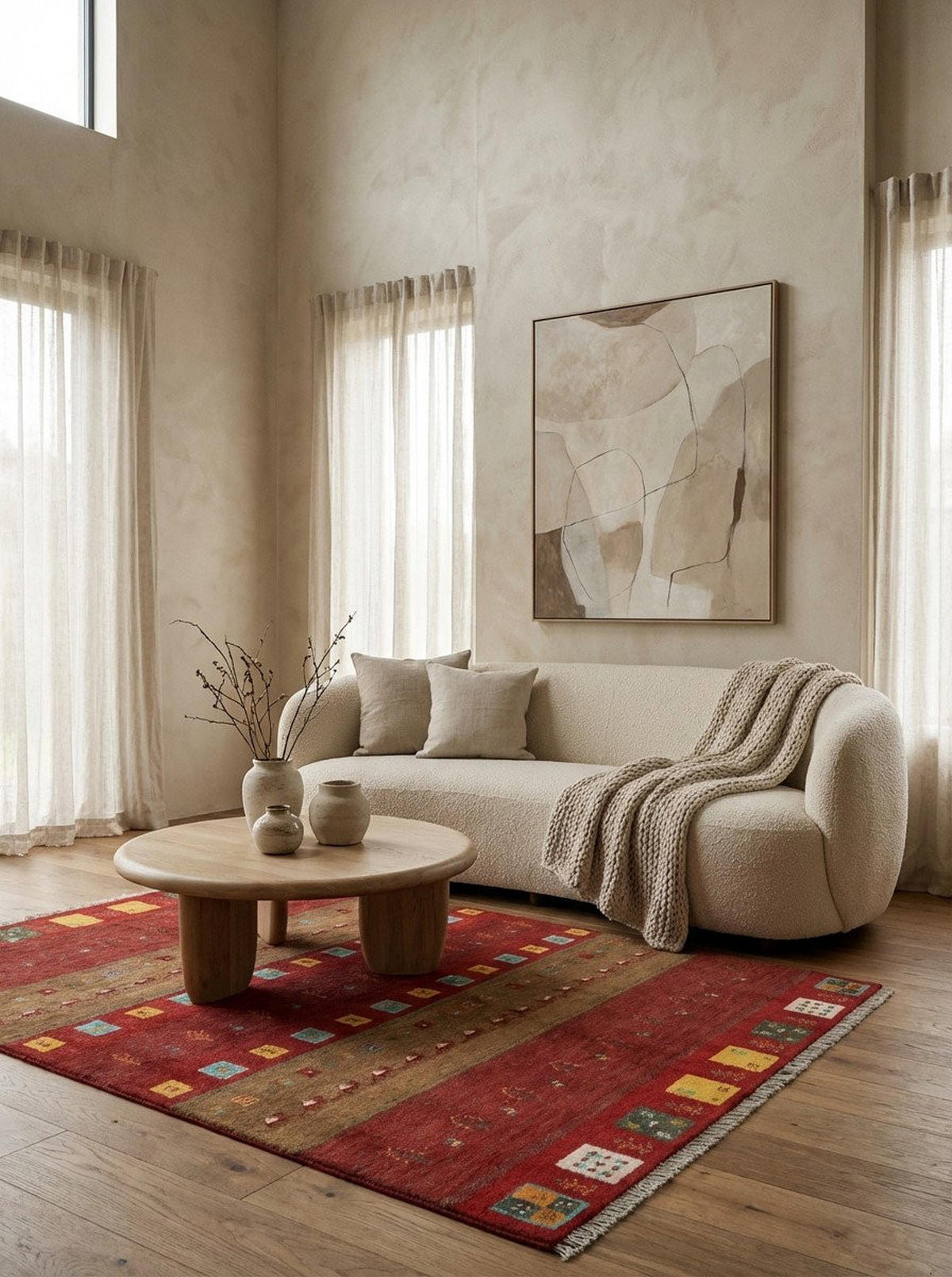 TEPPICH Gabbeh Sonnat Mehrfarbig 200/151 cm Schurwolle - Multicolor, Textil (151/200cm) - Looma