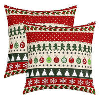 KISSENBEZUG 50 x 50 cm 2-teiliges Set Weihnachtsdekor - Multicolor, Textil (50/50cm)