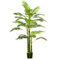 KÜNSTLICHE PALME 190 cm Kunstpflanze - Grün, Kunststoff (190cm) - HOMCOM