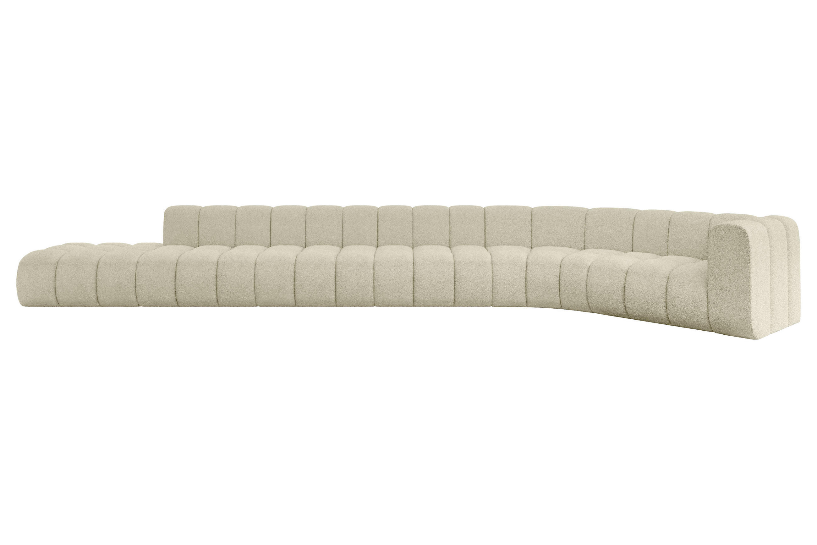 ECKSOFA modulares Sofa Tilmo-L3 - 581x194x70 cm Beige - Beige, Holzwerkstoff/Textil (581/194cm) - ALTDECOR