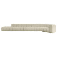 ECKSOFA modulares Sofa Tilmo-L3 - 581x194x70 cm Beige - Beige, Holzwerkstoff/Textil (581/194cm) - ALTDECOR