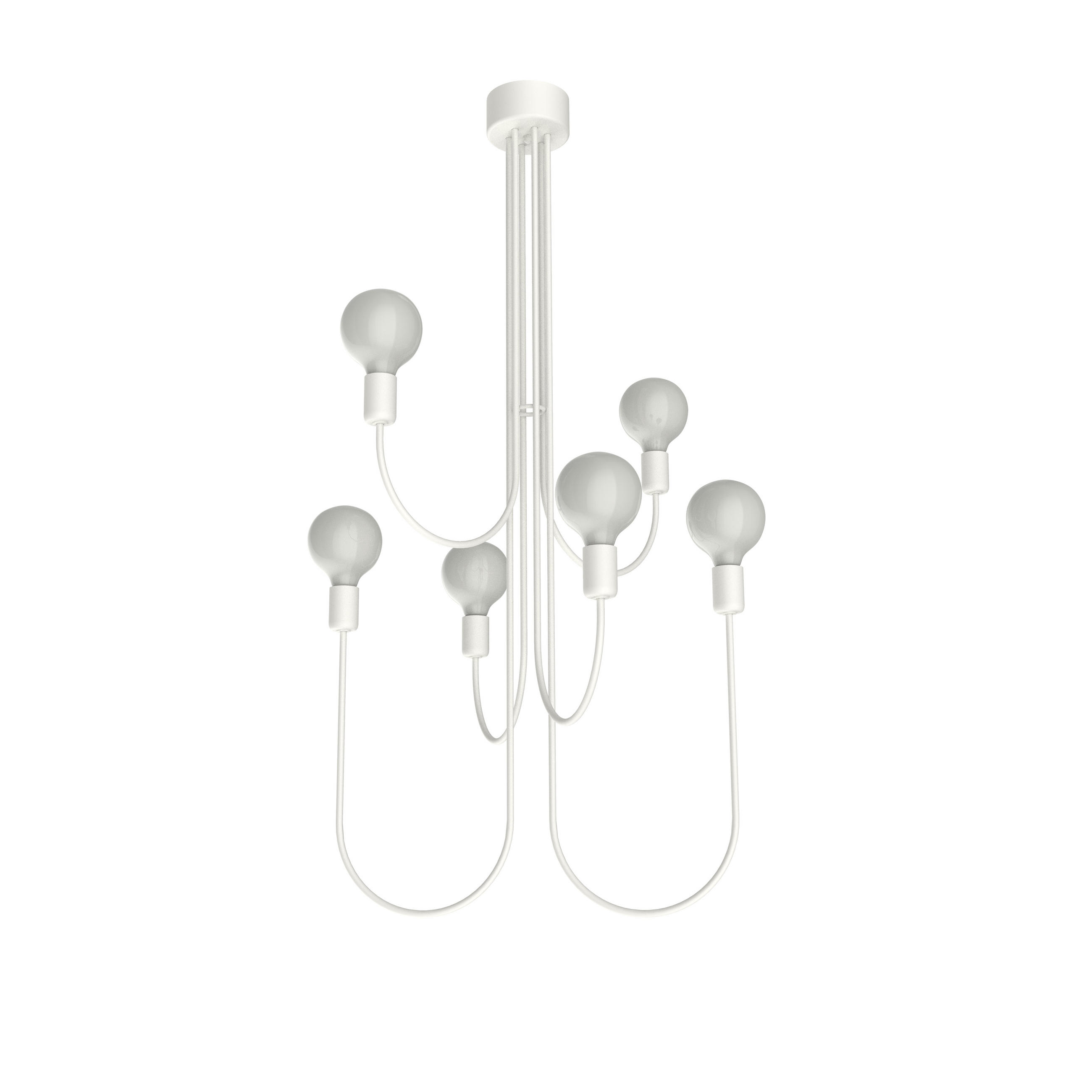 DECKENLEUCHTE America - Weiß, Metall (60/60/115cm) - Lumicom