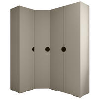 GARDEROBEN-SET 236,7/181,7/47 - Kaschmir/Schwarz, Holz/Kunststoff (181.7/236.7/47cm) - Abiks Möbel
