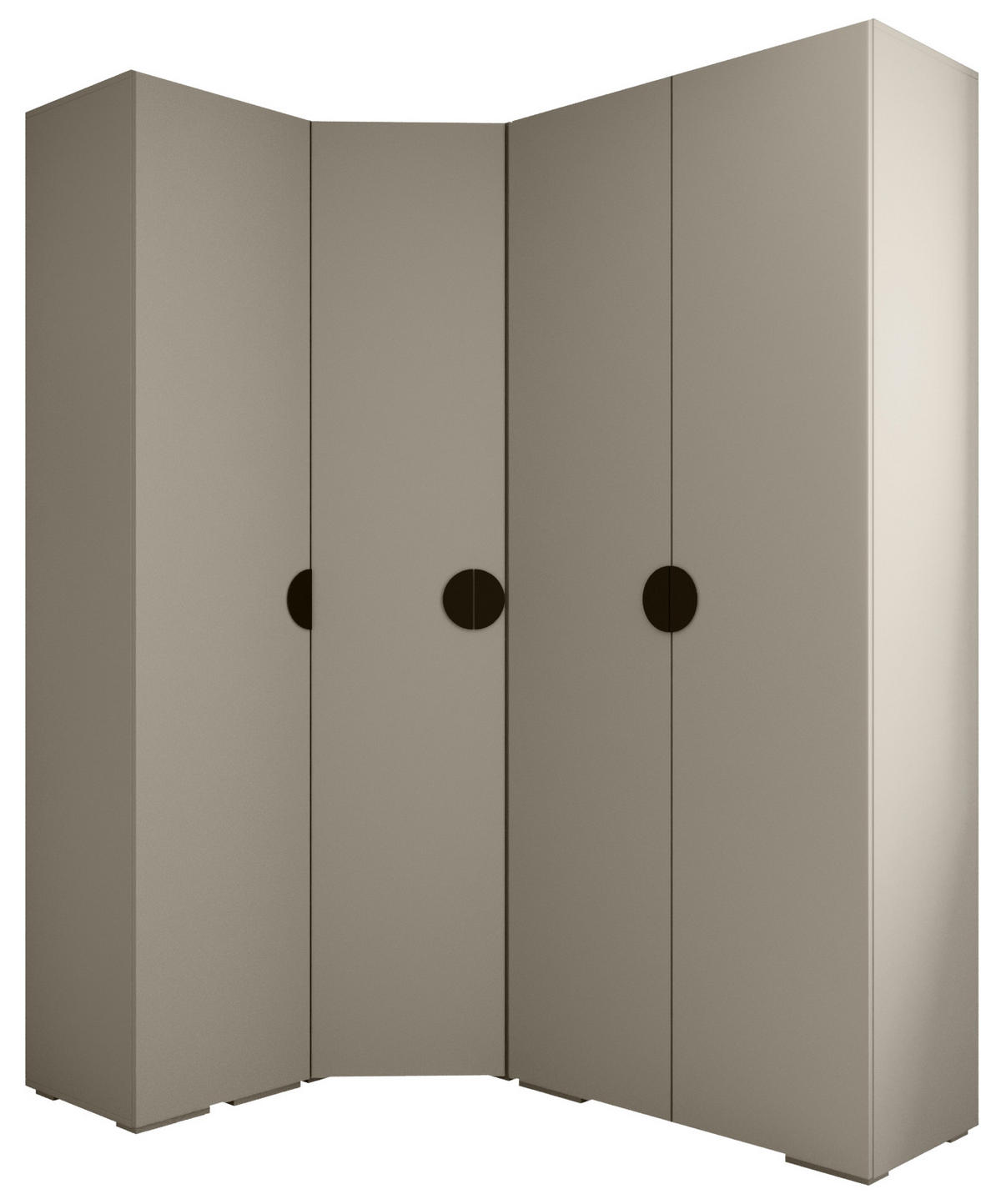 GARDEROBEN-SET 236,7/181,7/47 - Kaschmir/Schwarz, Holz/Kunststoff (181.7/236.7/47cm) - Abiks Möbel