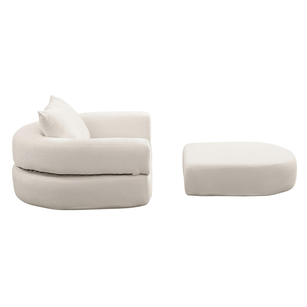 SOFA-SET modular 1-tlg. Beige Chenille - Beige, Kunststoff (90/21/101cm) - Meubliv
