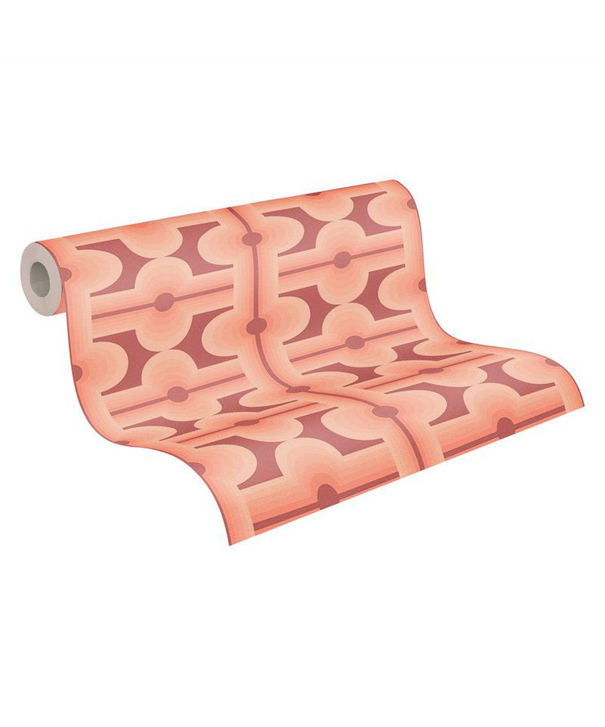 VLIESTAPETE Rot 53/850 cm - Orange, Textil (53/1cm) - KUNSTLOFT