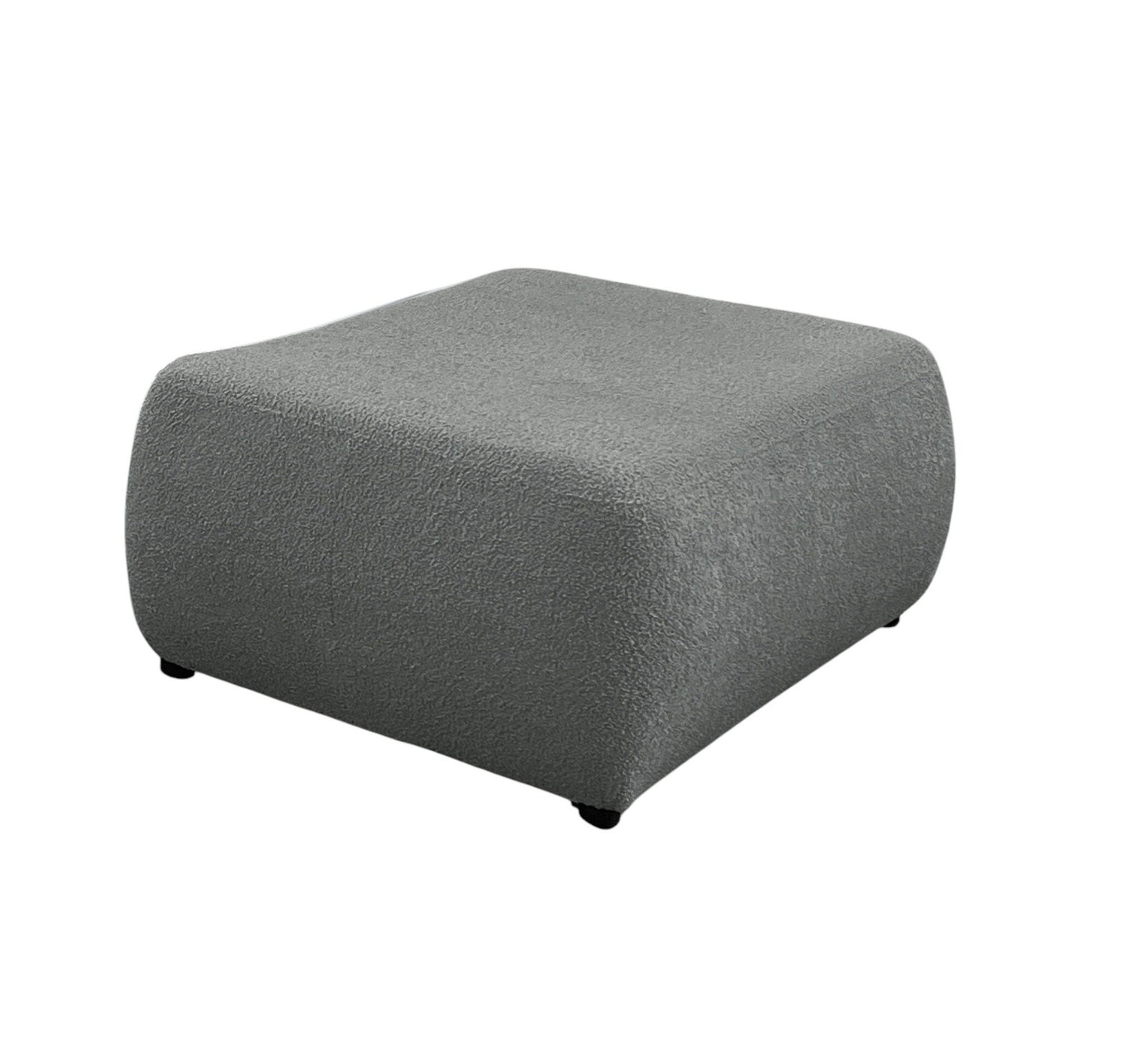 POLSTERHOCKER Anike In Now Or Never - Dunkelgrau, Holzwerkstoff/Textil (98/42/66cm) - Fun Möbel