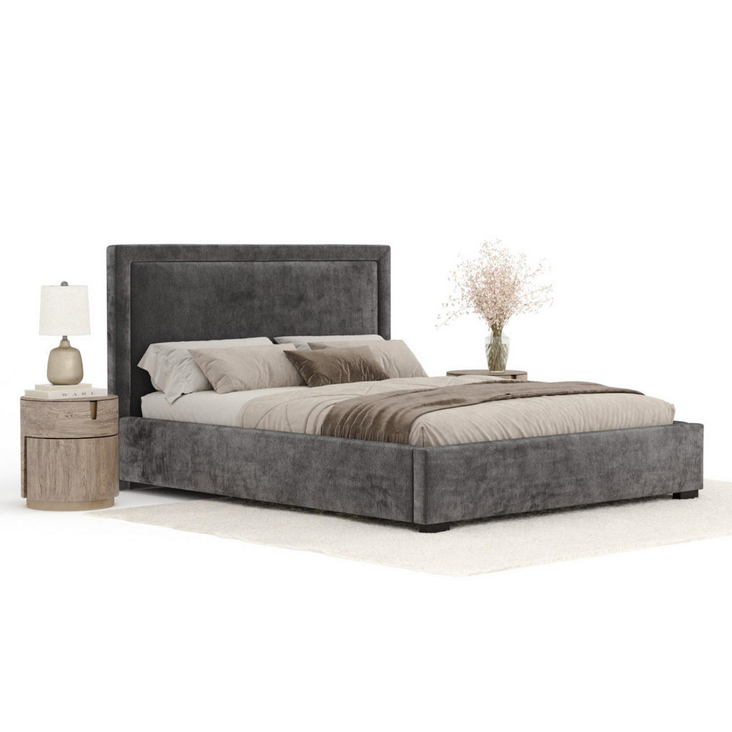 Thumbnail - Maison de Reve Polsterbett, Dunkelgrau, Textil, Buche, Kiefer, 120x200 cm, Oeko-Tex® Standard 100, FSC 100%, Made in EU,...