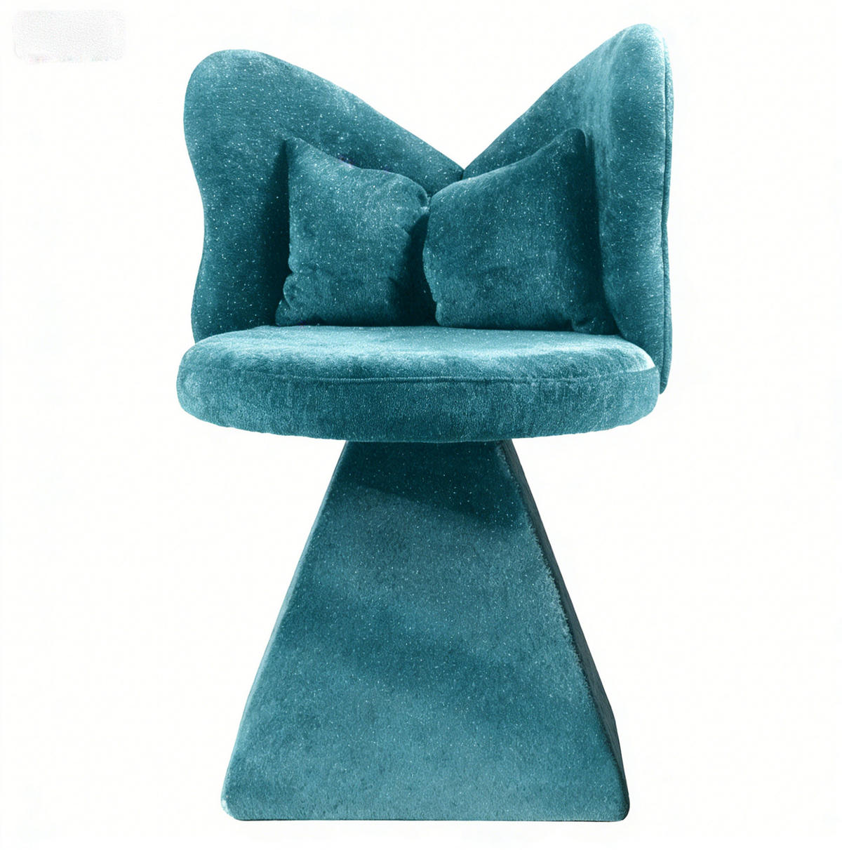 DREHSTUHL 52/52/78 cm blau aus Stoff mit 360°-Drehfunktion und Schmetterlingsrückenlehne - Blau, Textil (52/78/52cm) - OKWISH